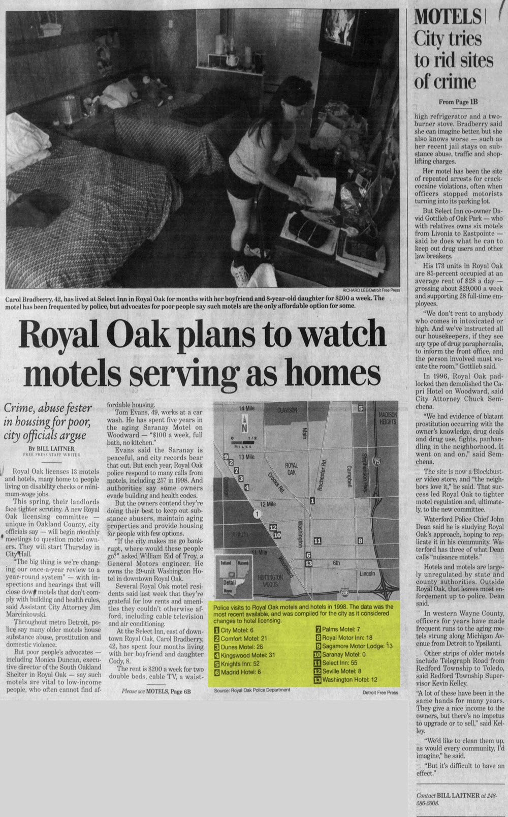 Kingswood Motel - June 2000 Article On Motel Situation